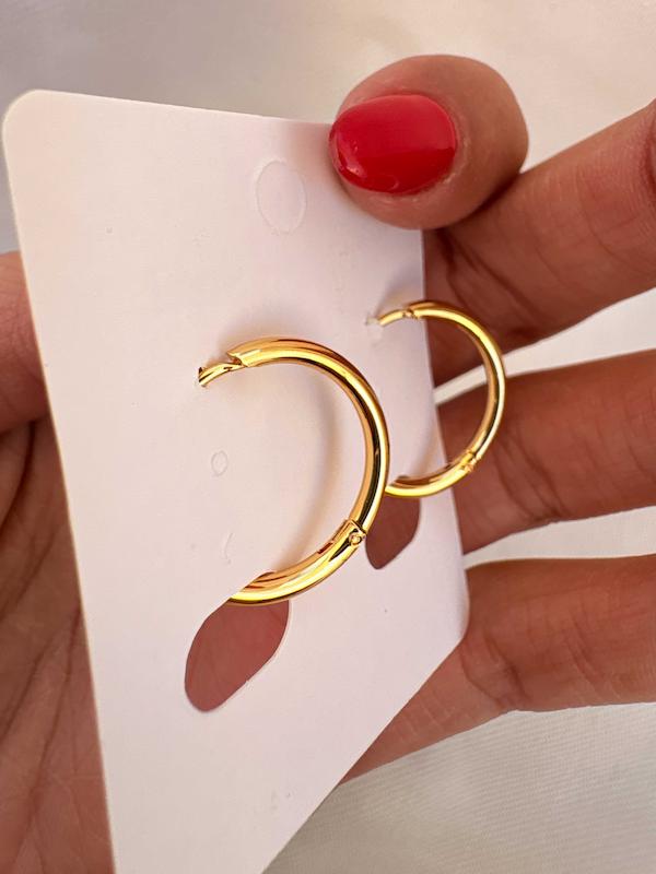 گوشواره حلقه ای باریک ساده سایز ریز