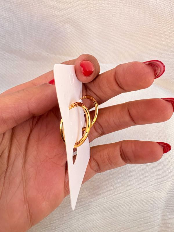 گوشواره حلقه ای باریک ساده سایز ریز