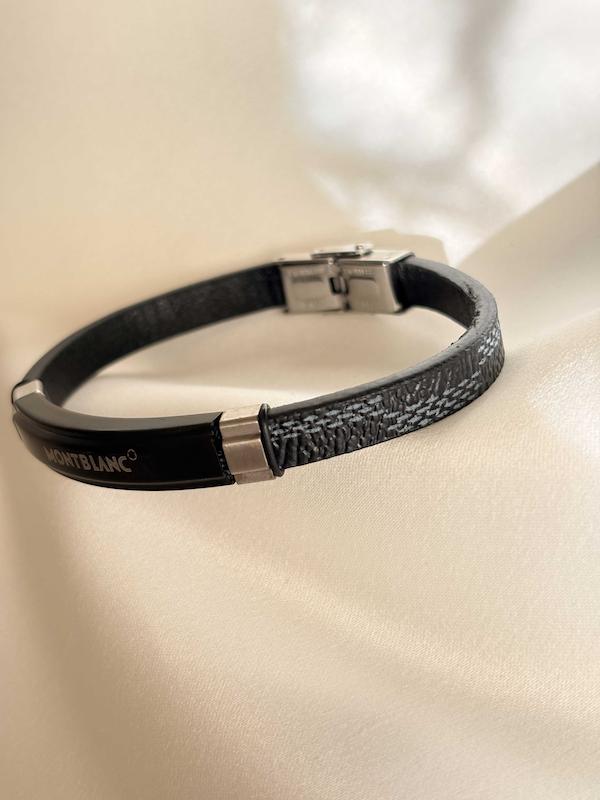 دستبند مردانه تک لاین طرح مونت بلان