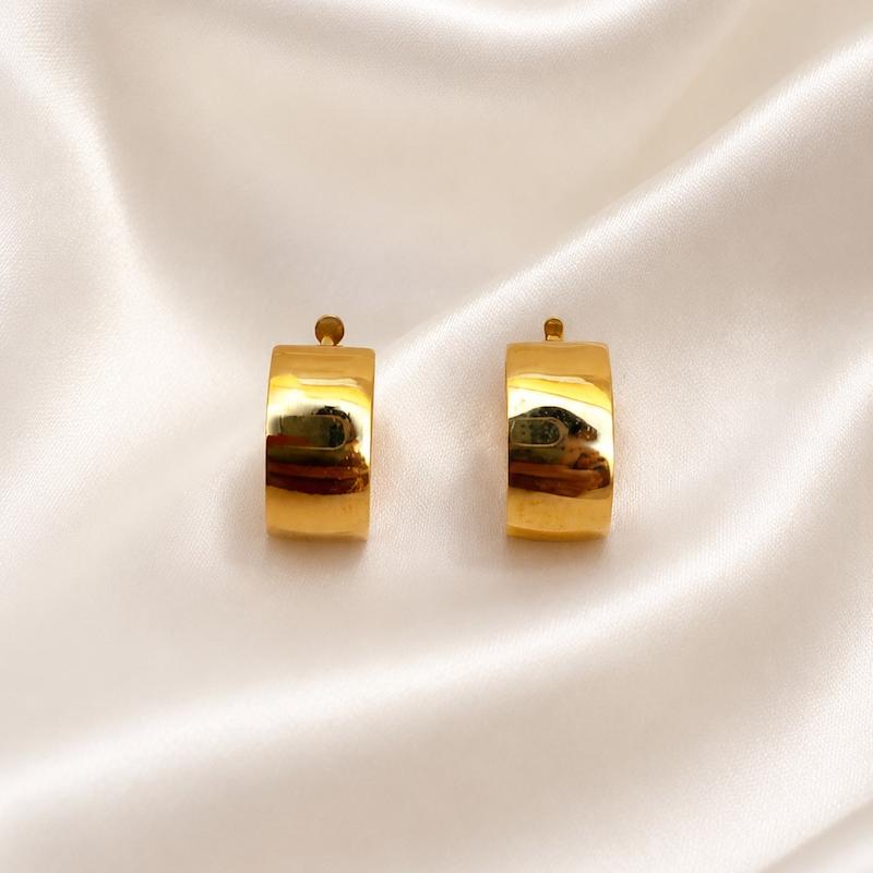 گوشواره آینه ای ساده استیل