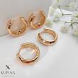 گوشواره حلقه‌ای ژوپینگ طلایی براق