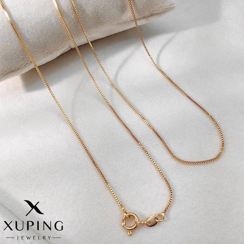 زنجیر استیل زنانه طلایی مدل ونیزی و باکس چین (Box Chain) – Xuping