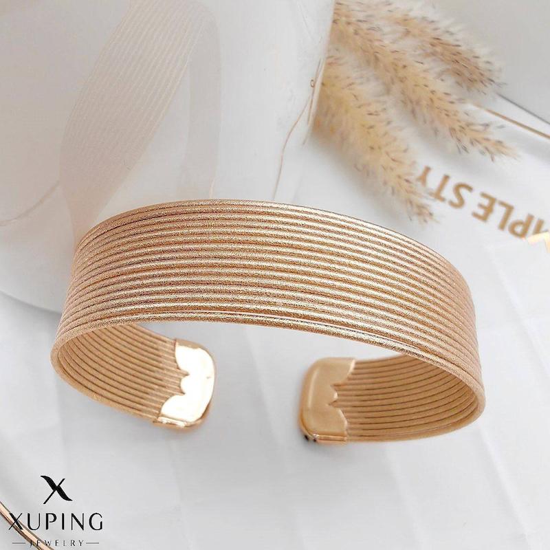 بنگل ژوپینگ پهن رزگلد شیاردار سایز کوچک (کاف)