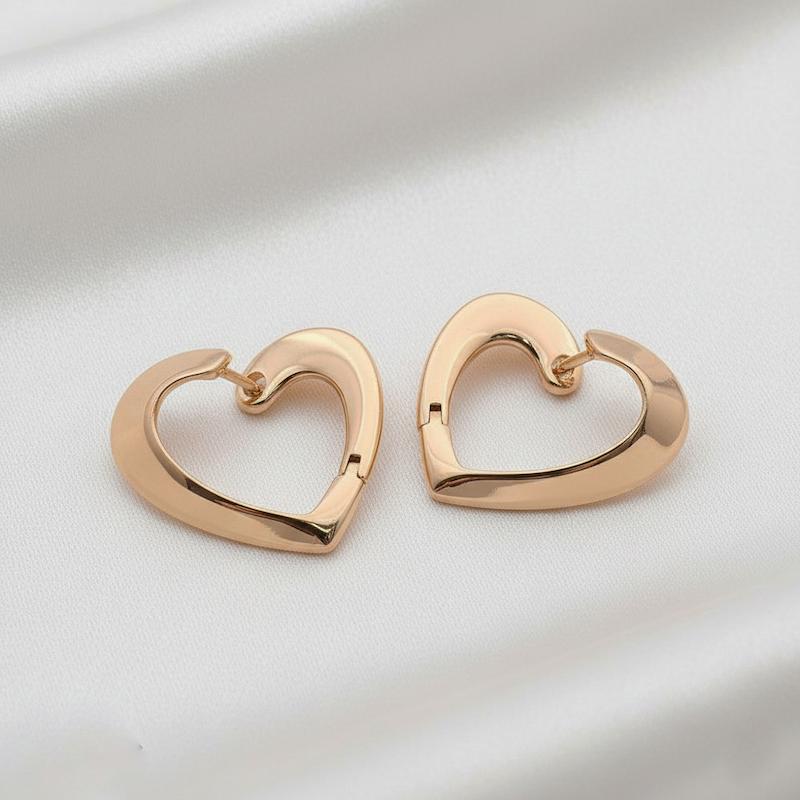 گوشواره ژوپینگ طرح قلب باز