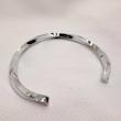 بنگل استیل مردانه مدل «پیچش» (Silver Twist) | مینیمال و رنگ ثابت