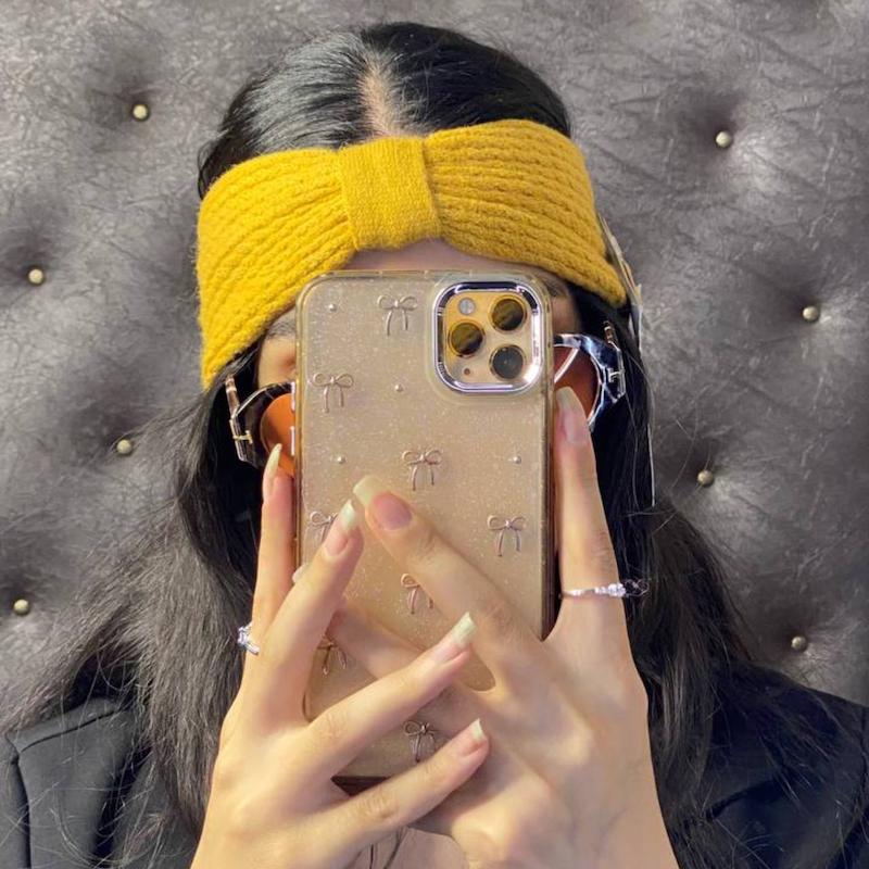 هد بند پاپیونی خردلی 