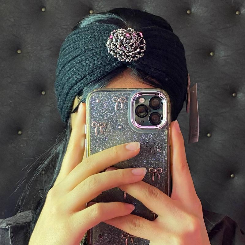 هد بند بافت گل منجوقی