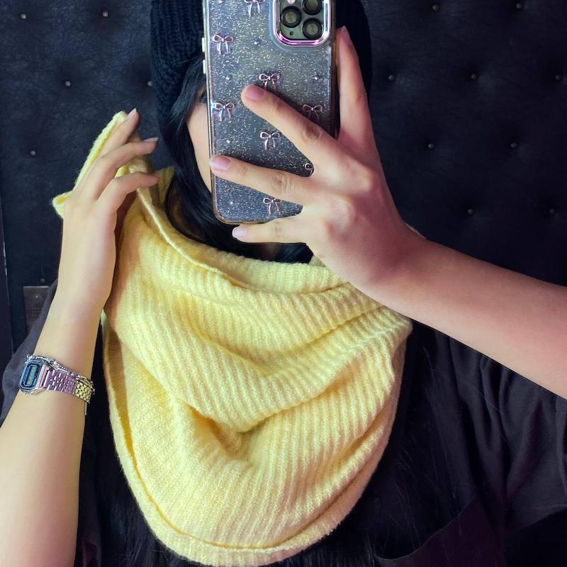 شال رینگی بافت لیمویی