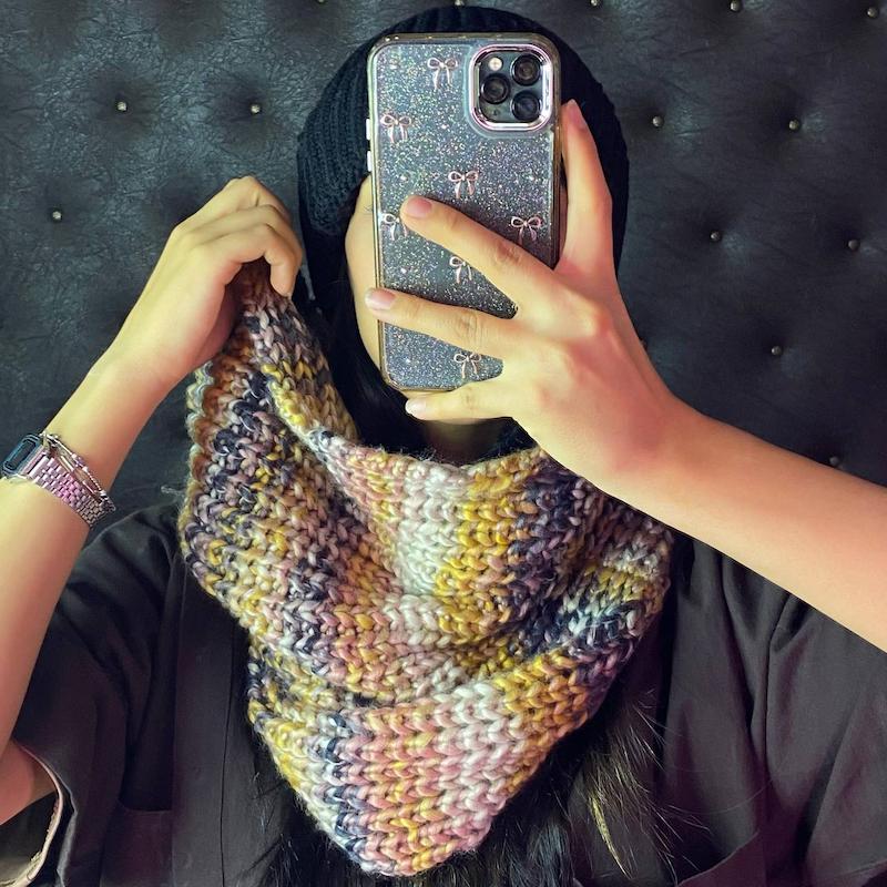 شال رینگی رنگ پاییزی