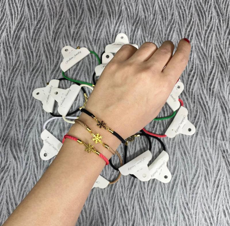 دستبند طنابی پلاک دار