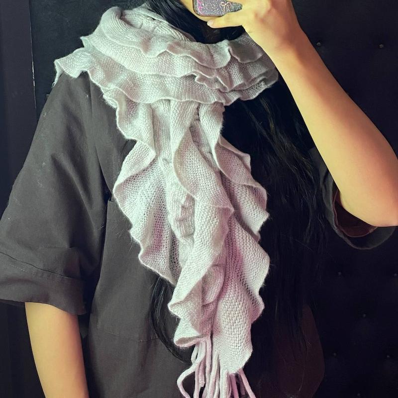 شال گردن بافت ریسه ای