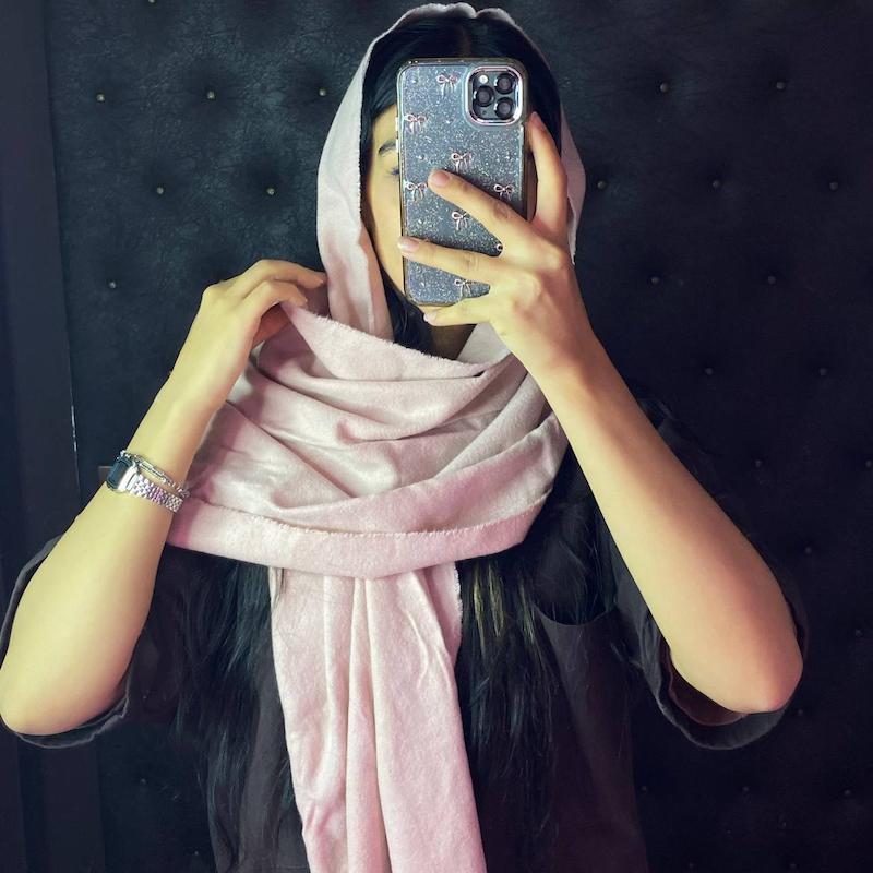 شال موهر صورتی ملایم