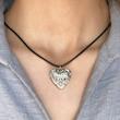 گردنبند چوکر با پلاک قلب فیلگری