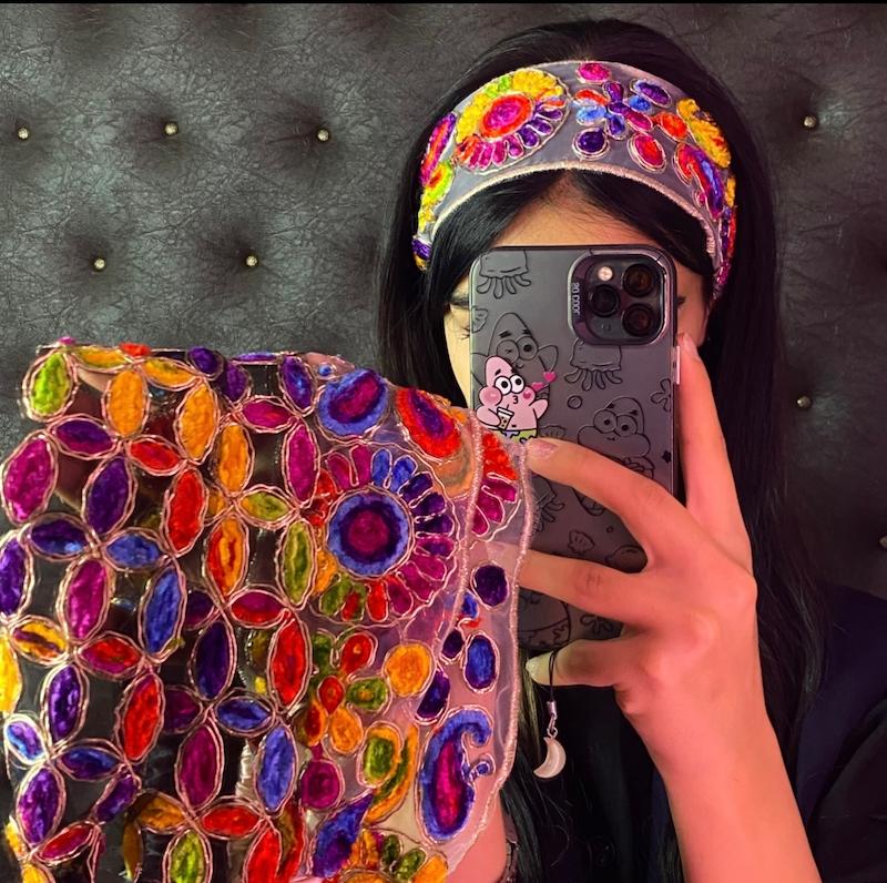 هد بند تابستانه سوزن دوزی کد ۱۱۲