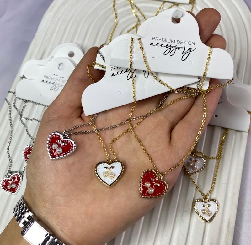 گردنبند قلب و گیلاس