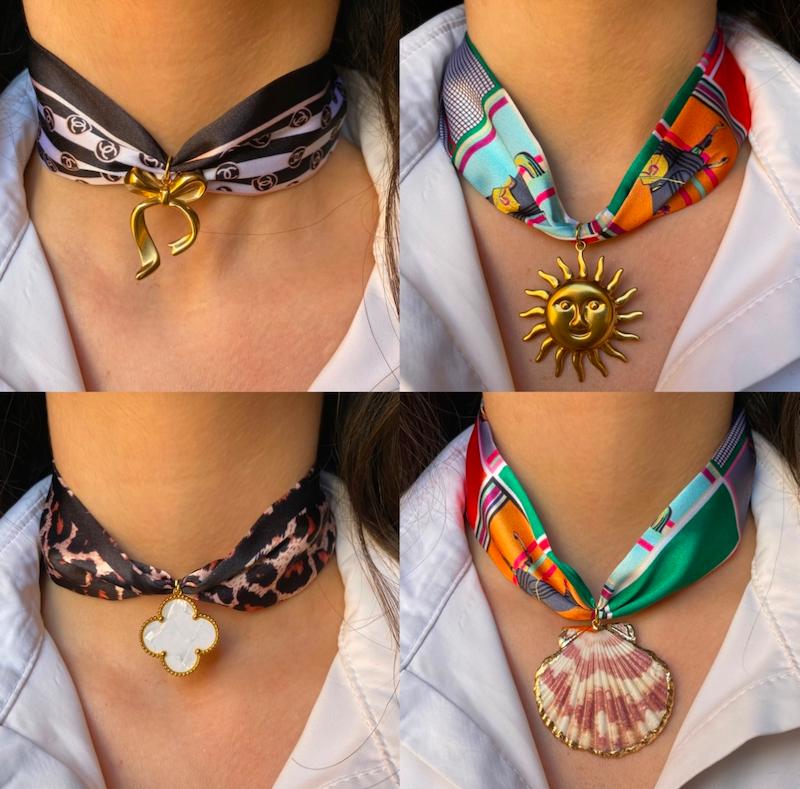 گردنبند ( چوکر پارچه ای ساتن ) 