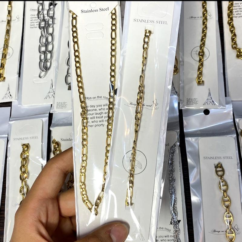 ست گردنبند و دستبند استیل اسپورت کد 119