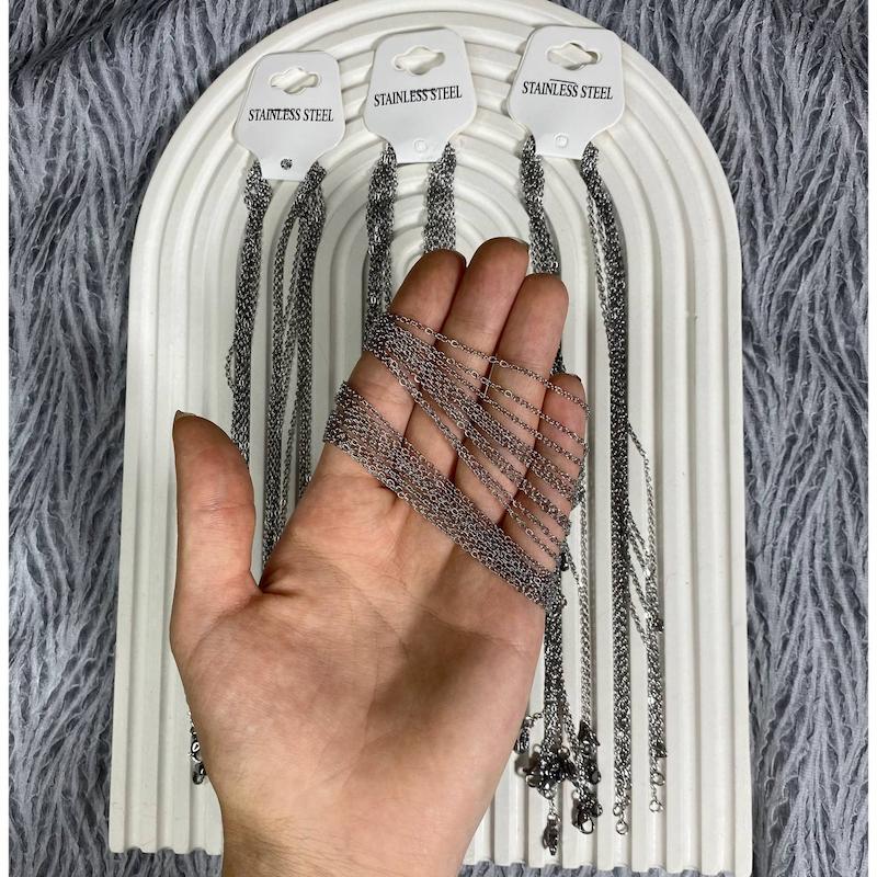 زنجیر استیل دیپلمات 04 نقره ای 