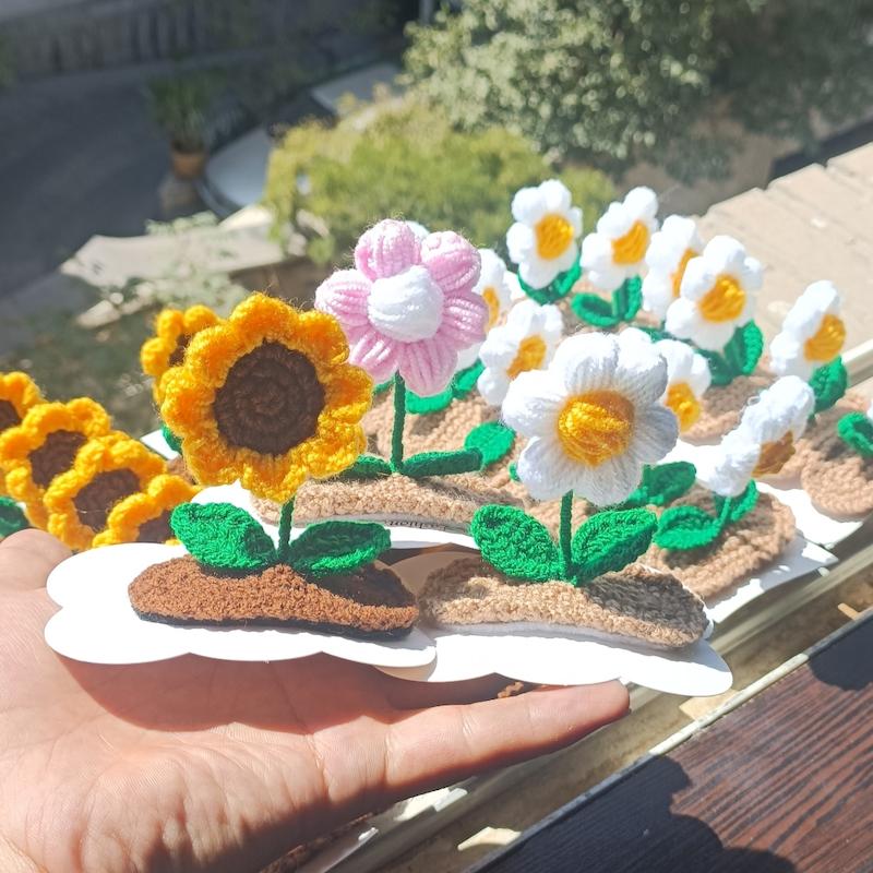 گیره مو گل نخی دستباف 
