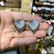 گوشواره طلایی و نقره ای کد 1103