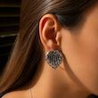 گوشواره طلایی و نقره ای کد 1103