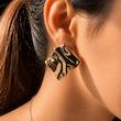 گوشواره دفرمه طلایی و نقره ای