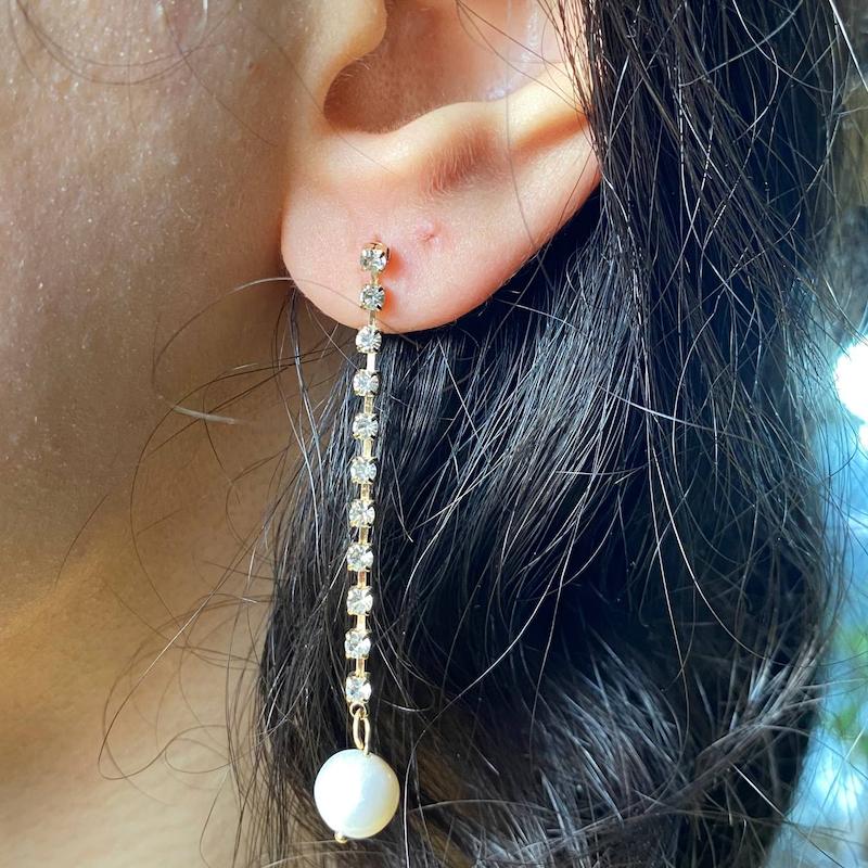 گوشواره تنیسی مروارید پرورشی