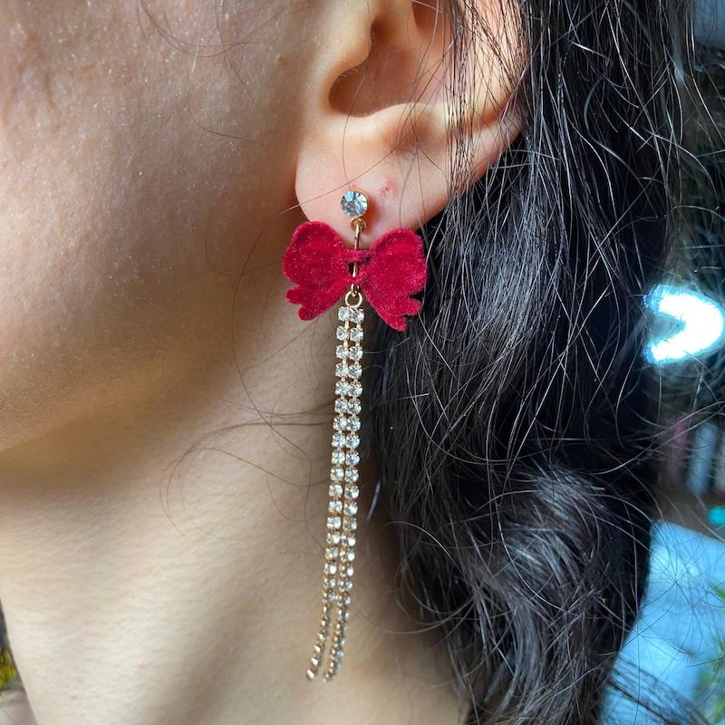 گوشواره تنیسی پاپیون 