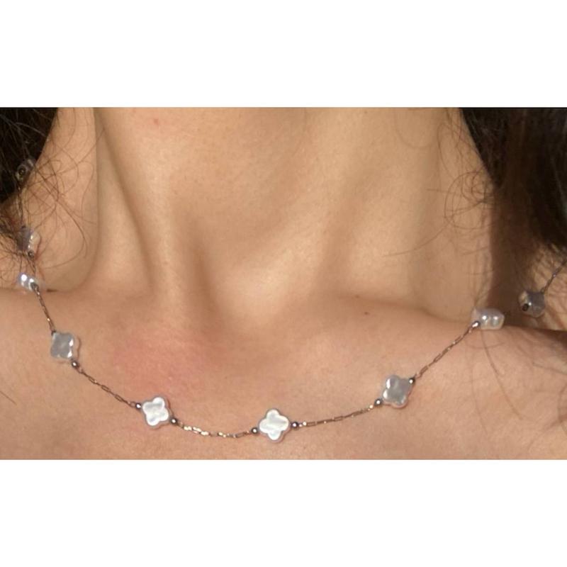 گردنبند ونکلیف ظریف نقره ای