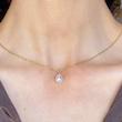 گردنبند مروارید اشک سایز کوچک زنجیر طلایی