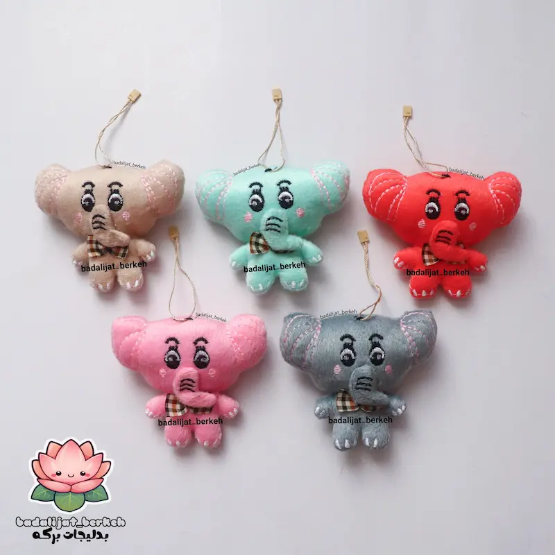 گیفت دانش آموز . گیفت تولد . گیفت مدرسه . گیفت بازگشایی مدارس ( توضیحات خوانده شود)  هدیه روز دانش آموزان . گیفت حروف کلاس اولی ها . عروسک فیل پولیشی بسته 5 عددی