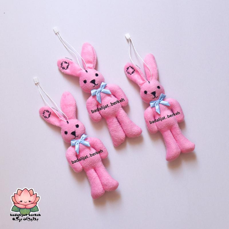 عروسک خرگوش پولیشی صورتی