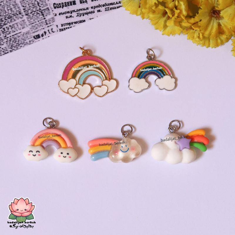 پلاک رنگین کمان با حلقه استیل 