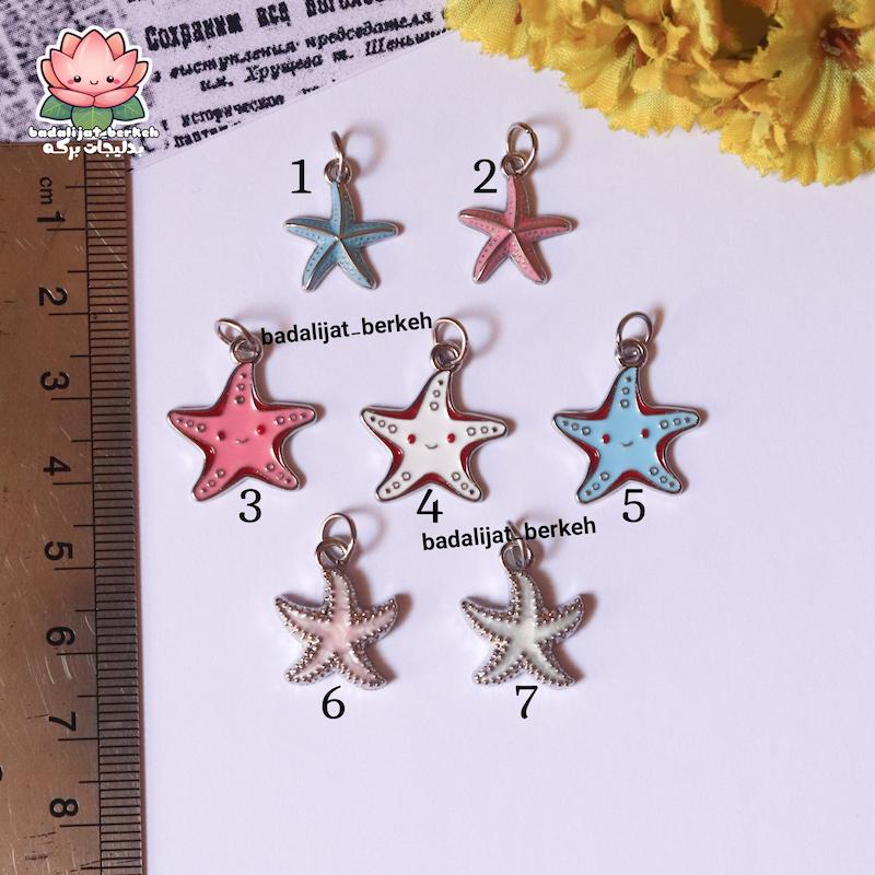 پلاک ستاره دریایی با حلقه استیل 