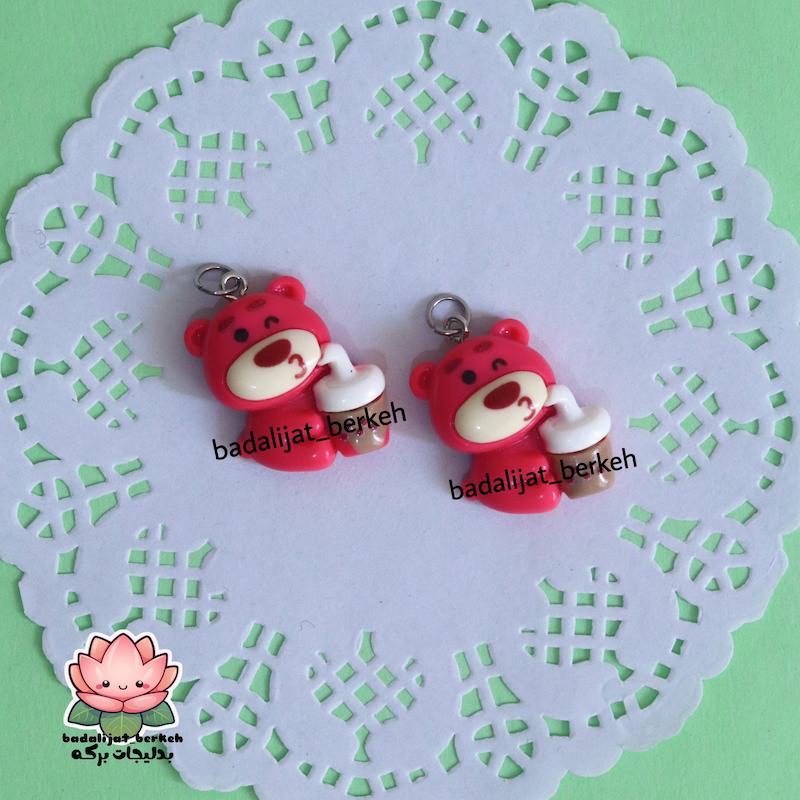 پلاک خرس با حلقه استیل