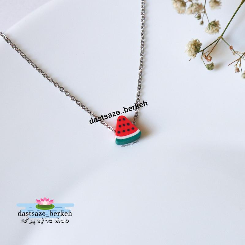 گردنبند هندوانه فیمو یلدایی . گیفت یلدا