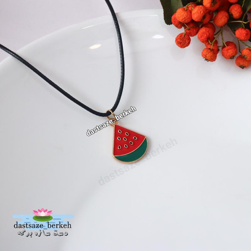 گردنبند هندوانه یلدایی . گردنبند دخترانه یلدا