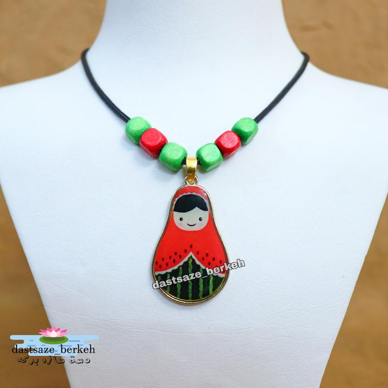 گردنبند یلدایی دخترانه طرح خاتون یلدایی 