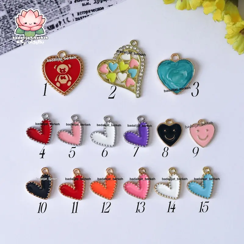 پلاک طرح قلب با حلقه استیل