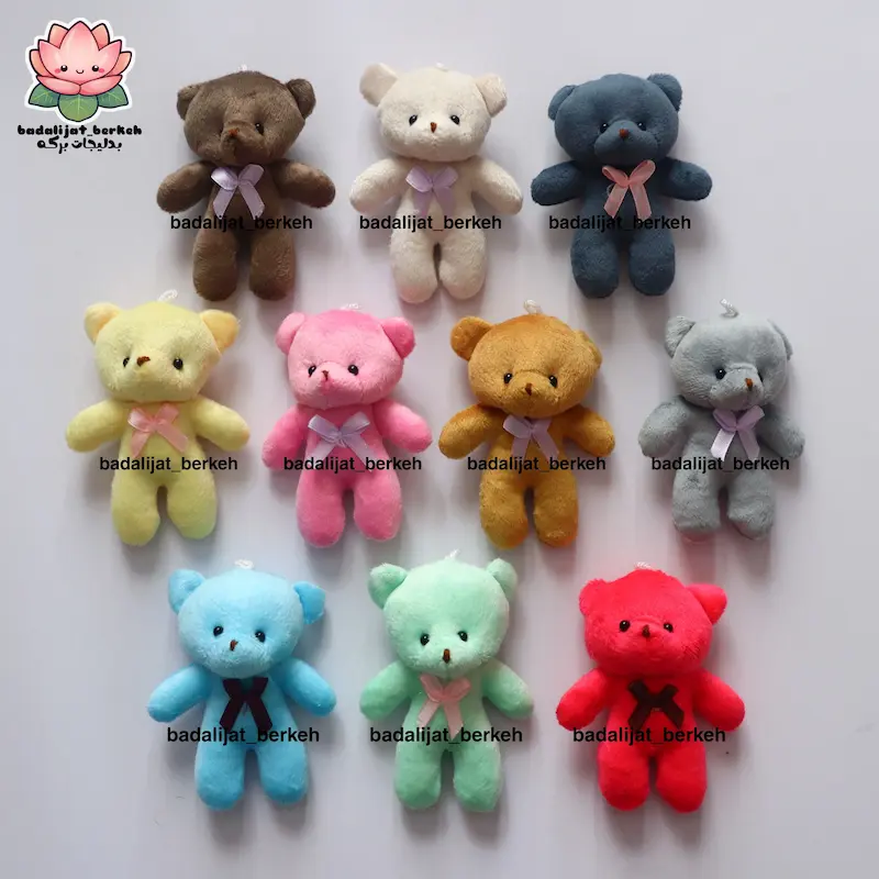 عروسک خرس پولیشی رنگی . خرس بوکت عروسکی 
