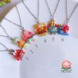 گردنبند باب اسفنجی و پاتریک . گردنبند دخترانه پینترستی . گردنبند دوستی طرح باب اسفنجی و پاتریک و گری و آقای خرچنگ و اختاپوس