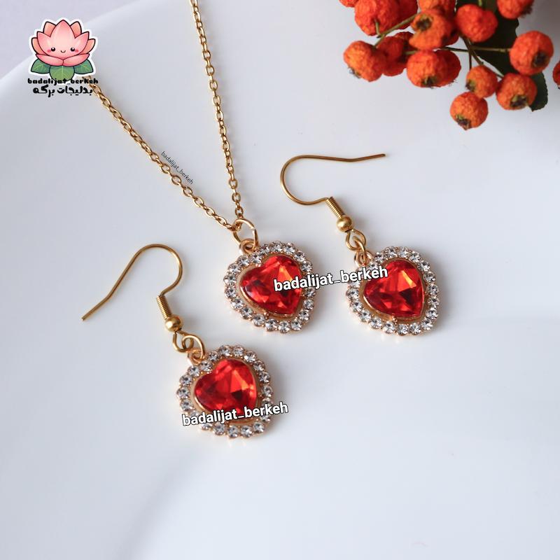 نیمست قلبی کریستالی نگین دار