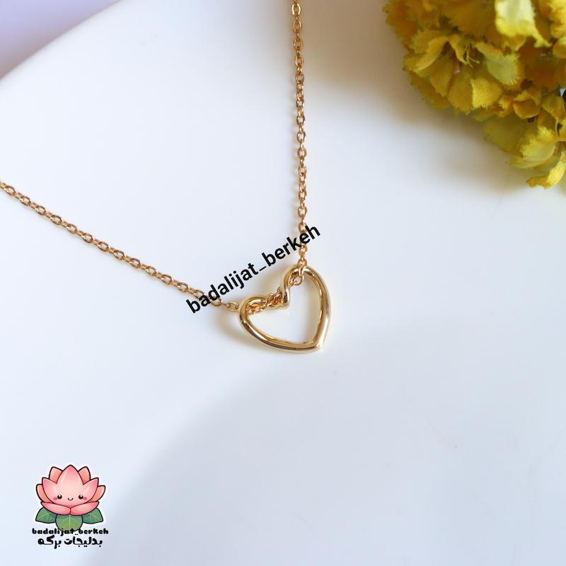 گردنبند قلب طلایی . گردنبند دخترانه پینترستی 
