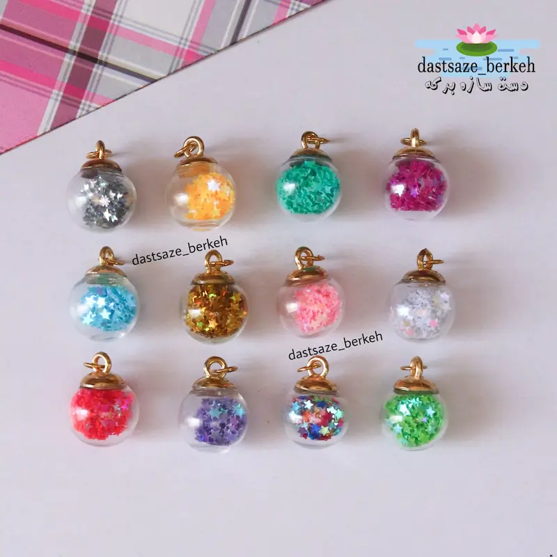 پلاک گوی ستاره ای همراه حلقه استیل