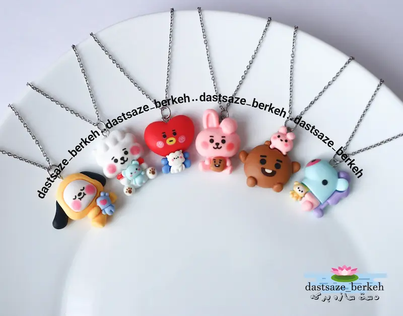 گردنبند طرح بی تی اس . گردنبند BTS . گردنبند BT21