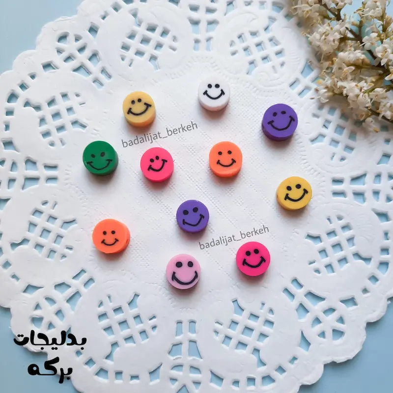 مهره فیمو طرح لبخند ( 10 عددی )