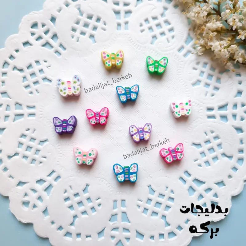 مهره فیمو طرح پروانه ( 10 عددی )