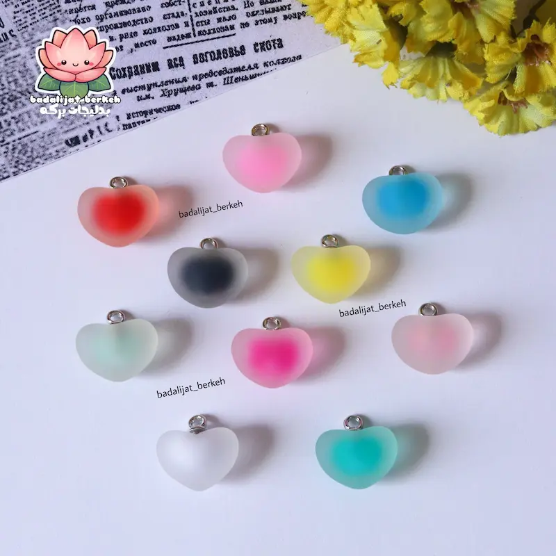 پلاک قلب یخی با حلقه استیل