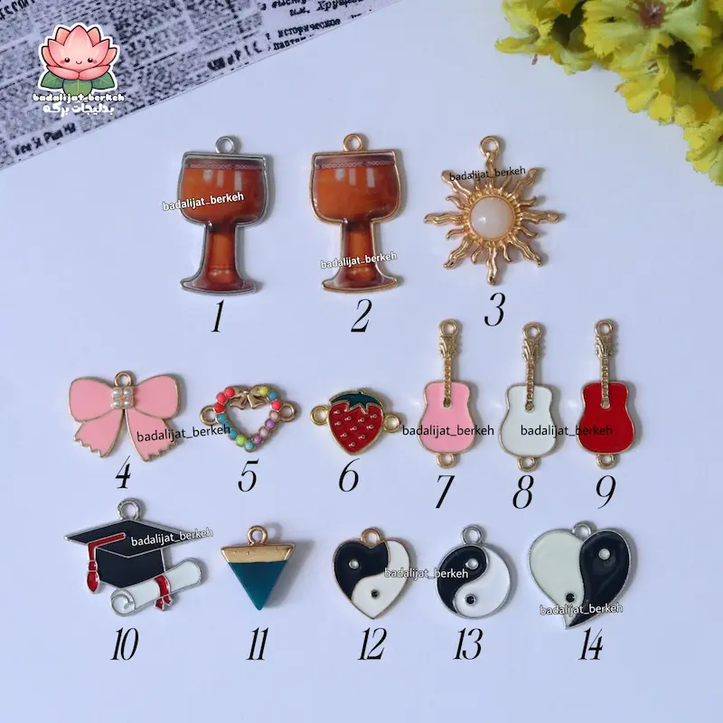 پلاک فانتزی با حلقه استیل 