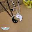 گردنبند دوستی یین یانگ طرح ماه و ستاره